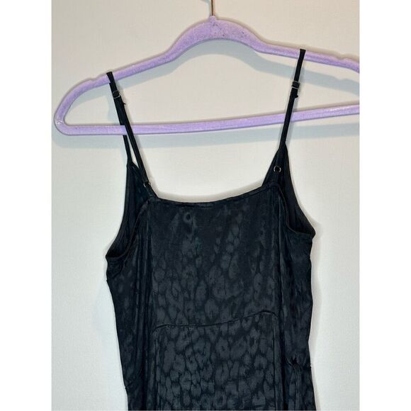 Abercrombie & Fitch Black Leopard Wrap Ruffle Bottom Dress Size Small - Picture 8 of 11